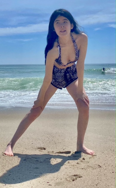 Alexandria Wu on the beach