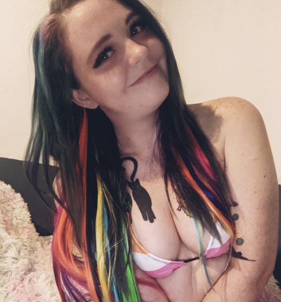 Nerdgibbler rainbow hair