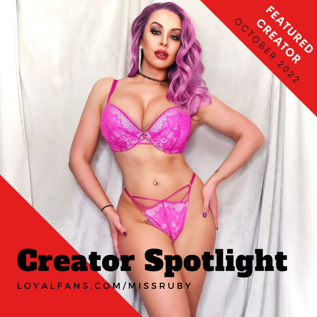 MissRuby October Featured Creator Pink Lingerie 